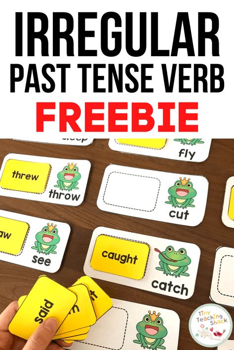 Teaching Irregular Verbs, Irregular Past Tense Verbs Activities, Irregular Past Tense Verbs Worksheet, Simple Past Tense Activities, Regular And Irregular Verbs Activities, Past Tense Verbs Activities, Teaching Past Tense, Irregular Verbs Activities, Past Tense Activities