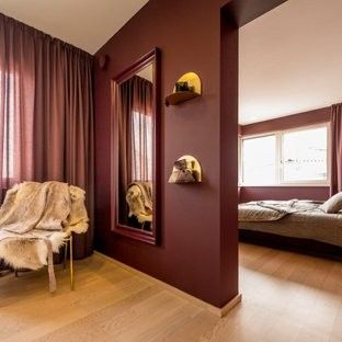 Maroon Bedroom, Burgundy Bedroom, Maroon Walls, Blush Bedroom, Burgundy Walls, Gold Bedroom, Room Paint Colors, Interior Paint Colors, Gray Interior