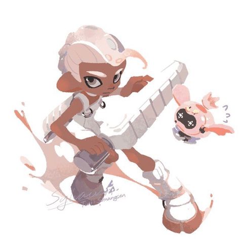 Side Order Splatoon, Agent 8 Splatoon, Splat Tim, Side Orders, Agent 8, Nintendo Splatoon, Side Order, Splatoon Fanart, Splatoon 2 Art