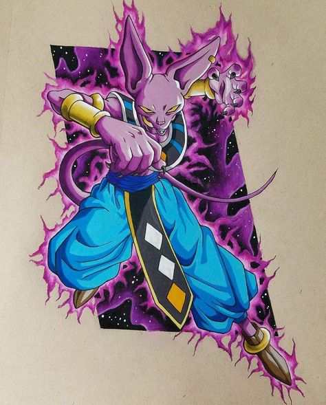 Beerus Tattoo, Dbz Tattoo, Zoro Chopper, Lord Beerus, Dbz Drawings, My Hero Academia Izuku, Dbz Dragon, Hunterxhunter Killua, Luffy Anime