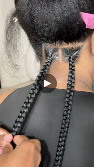 How To Plate Hair Step By Step, Knotless Tutorial, Hair Plates, Large Knotless Braids, Large Knotless, Hair Step By Step, Braids Step By Step, Braided Hair Tutorial, Step By Step Hairstyles