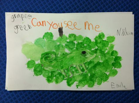 Ms. Solano's Kindergarten Class.  Talking about camouflage using A Color of His Own Reading Fun Activities, Camouflage Activities, Camouflage Animals, A Color Of His Own, Mixed Up Chameleon, Rainforest Activities, Preschool Art Projects, Kindergarten Class, Kindergarten Science