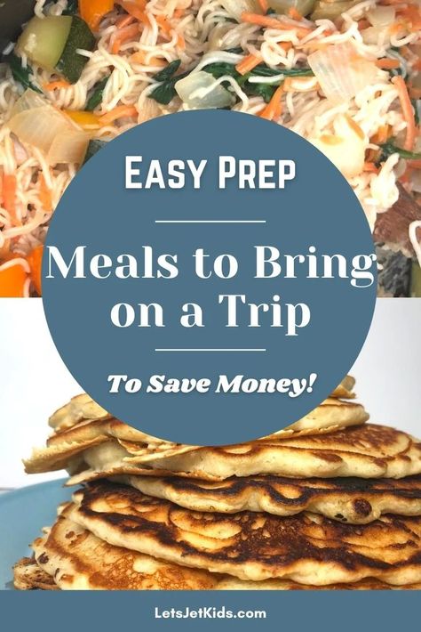 10+ Easy Travel Meals To Bring for Families Easy Things To Cook On Vacation, Food Prep For Road Trip, Meal Prep Vacation, Quick Easy Travel Meals, Meals To Eat On The Go, Car Ride Lunch Road Trips, Packable Meals For Travel, Road Trip Car Meals, Eating Out Of Your Suitcase