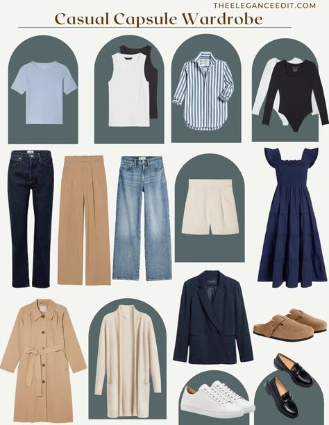 Your Casual Capsule Wardrobe: 30 Pieces for 70+ Outfits Casual Capsule Wardrobe, Chic Capsule Wardrobe, 70 Outfits, Casual Work Outfits Women, Stylish Outfits For Women Over 50, Winter Wardrobe Essentials, Capsule Wardrobe Essentials, Over 60 Fashion, Minimalist Capsule Wardrobe