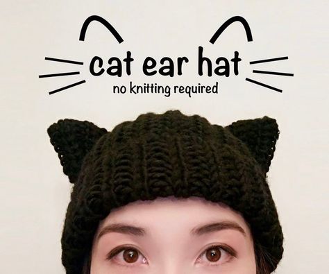 Cat Ear Hat, Cat Valentine Victorious, Ariana Grande Facts, Ear Hat, Cat Ears Hat, Cat Eared Beanie, Cat Beanie, Cool Kid, Knitted Cat