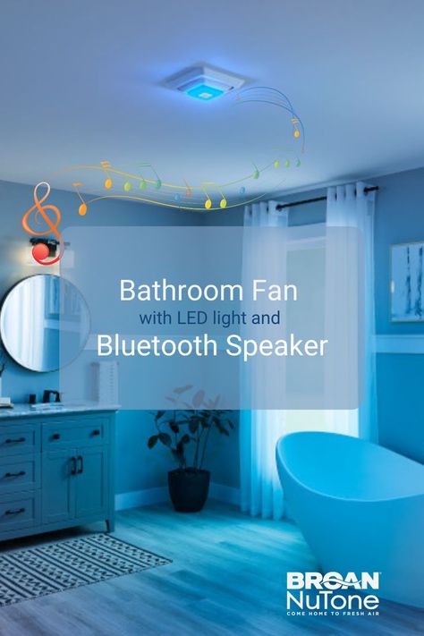 Are you looking to upgrade your bathroom but don't know where to start? You should start by updating your old, ugly bathroom fan cover and replace it with something that will catch everyone's eye. This cover offers a Bluetooth speaker and LED lights that can change colors. Bathroom Vent Fan Light, Install Bathroom Exhaust Fan, Bathroom Exhaust Fan Ideas, Bathroom Fan Light Combo, Bathroom Fan Cover, Bathroom Exhaust Fan With Light, Ugly Bathroom, White Ceiling Paint, Bathroom Ventilation Fan