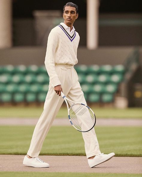 Ralph Lauren on Instagram: “Elegantly Wimbledon. Shop new styles and sporty looks inspired by the world's best dressed tournament. . Link in bio. . #Wimbledon…” Money Men Aesthetic, Old Money Men Aesthetic, Old Money Tennis, Jeenu Mahadevan, Suraj Sharma, Tetherball, Sporty Outfits Men, Always Grateful, Retro Tennis