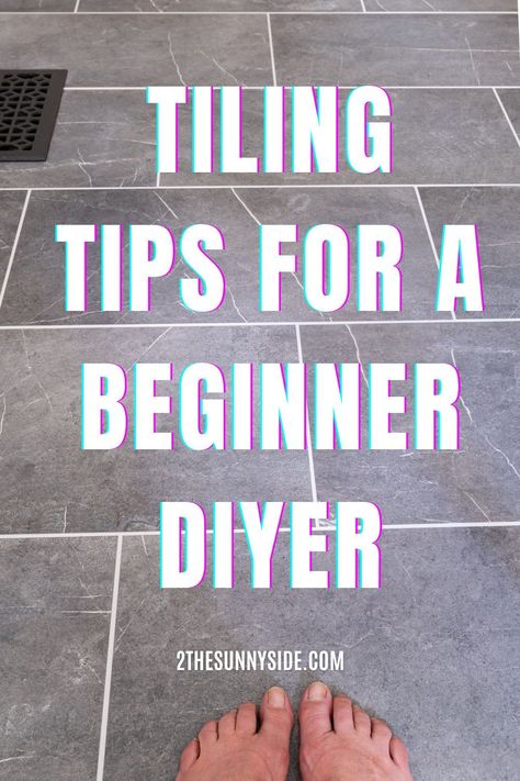 If you’re installing tile for the first time, you’ll want to see our tips & tricks for installing tile that will ensure that you get professional looking results. You’ll see step by step photos and instructions as we install a tile floor. These same tips can be used for installing a backsplash too. This is a DIY project that you can do.#Howtoinstalltile #laundryroomfloor #installingtileforbeginners Brown Bathroom Floor, Laying Tile Floor, Bathroom Floor Tile Ideas, Installing Tile, Installing Tile Floor, Floor Tile Ideas, Fully Tiled Bathroom, Tile Floor Diy, Flooring Types