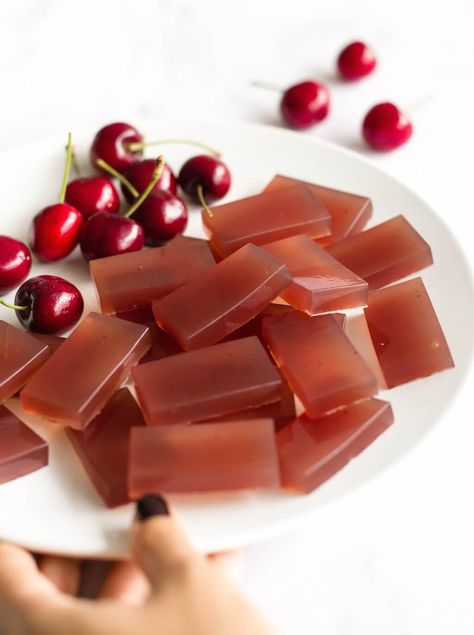 Sleepytime Cherry Gummies with Kudzu Recipe | Easy, Simple Homemade Sleep Gummies, Homemade Immunity Gummies, Gelatin Gummies Healthy, Homemade Gummies With Agar, Cherry Gelatin Gummies, Cherry Gummies, Glucose Goddess, Healthy Gummies, Gelatin Powder