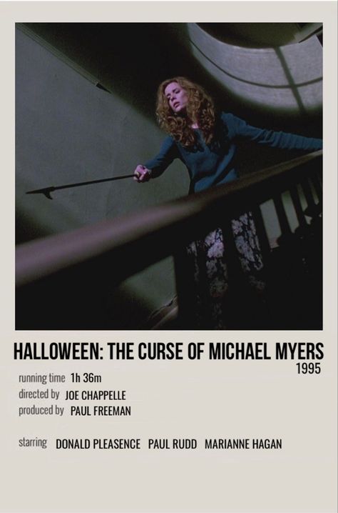 Halloween The Curse Of Michael Myers, Halloween 6 The Curse Of Michael Myers, Michael Myers Movies, Michael Myers Memes, Halloween Movie Poster, Movies Minimalist, Rose Blood, Polaroid Movie Poster, Halloween Franchise