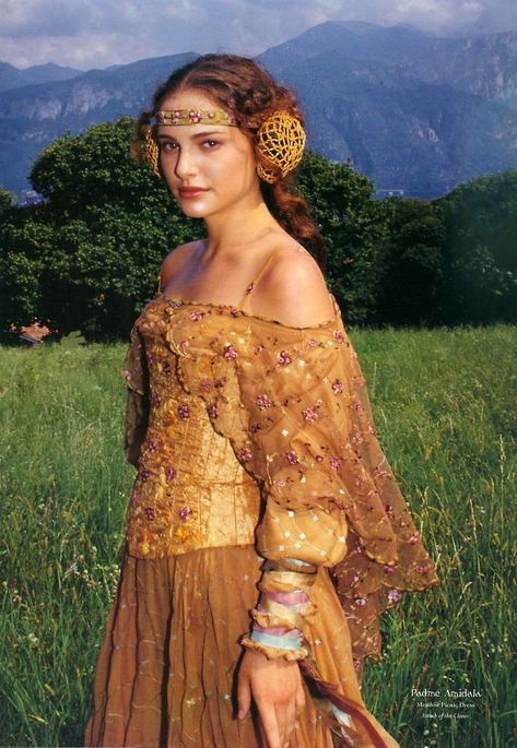 Amidala Costume, Meadow Picnic, Padme Amidala Costume, Padme Costume, Star Wars Padme Amidala, Star Wars Dress, Elven Princess, Star Wars Padme, Star Wars Fashion