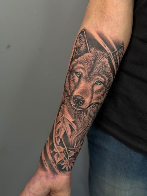 Wolf Arm Tattoos For Women, Half Sleeve Women, Forearm Tattoo Women, Arm Tattoos For Women, Wolf Tattoo, Arm Tattoos, Half Sleeve Tattoo, Forearm Tattoo, Morning Flowers