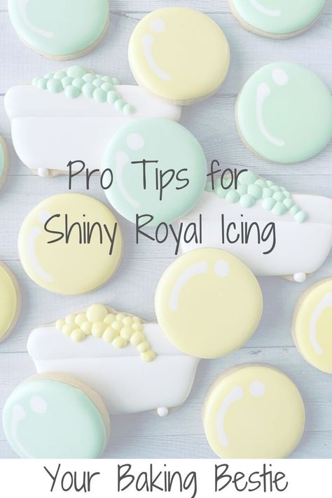 How to Make Royal Icing Shine Best Royal Icing Recipe For Cookies, Icing Cookies Tutorial, Fancy Sugar Cookies, Best Royal Icing Recipe, Royal Icing Cookies Recipe, Royal Icing Decorated Cookies, Cookie Decorating Icing, Christmas Sugar Cookies Decorated, Cookie Icing Recipe