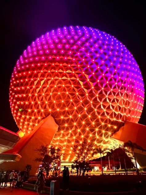 I recently visited Epcot. The Epcot ball at night was spectacular. I was in awe at the beauty of it and the craftsmanship behind it. Epcot Ball, Disney Dreams, Disney Aesthetic, Disney Dream, Disney Trip, Disney Wallpaper, Disney Trips, Disney Pixar, Pixar