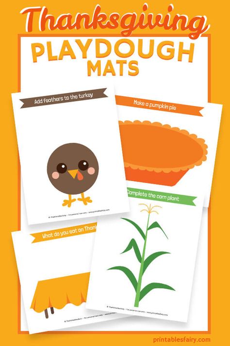 Playdough Mats Free Printables, Thanksgiving Playdough, Make Playdough, Corn Thanksgiving, Thankful Activities, Thanksgiving Centers, Pumpkin Pie Thanksgiving, Thanksgiving Activities Preschool, Thanksgiving Crafts For Toddlers