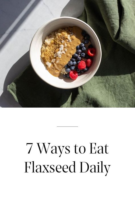 These are super easy ways to add more flaxseed into my diet! Flaxseed Tea, Flaxseed Recipes, Plant Based Snacks, Vegetarian Dinners, Vegetarian Soup, Flaxseed, Daily Diet, Healthy Living Lifestyle, Healthy Alternatives