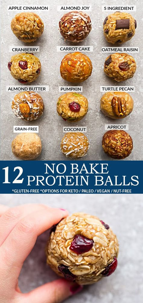 Breakfast For On The Go, No Bake Protein Balls, Healthy Protein Balls, Protein Bites Recipe, Protein Balls Healthy, Meal Prep Sunday, Healthy No Bake, Protein Balls Recipes, Easy Protein