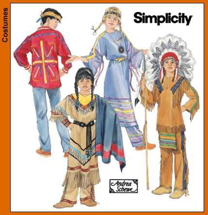 Purchase Simplicity 5448 and read its pattern reviews. Find other Costumes, sewing patterns... Sewing Patterns Kids Dress, Baby Born Kleidung, American Costume, Native American Dress, Native Dress, Native American Clothing, American Dress, Costume Sewing Patterns, Costume Patterns