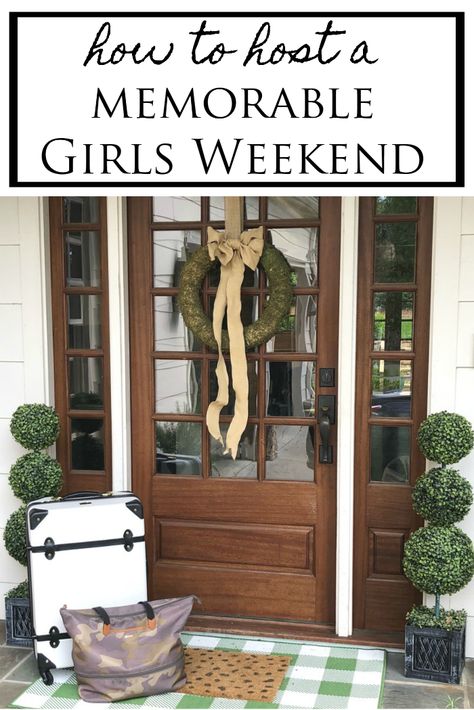 Ladies Weekend Food Ideas, Weekend Retreat Ideas, Girls Trip Theme Nights, Girls Cabin Trip Ideas, Cousin Weekend Ideas, Girls Weekend Recipes, Girls Birthday Weekend Ideas, Girls Trip Games For Adults, Girls Weekend Snack Ideas