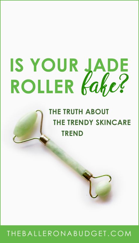 You've seen them everywhere on Instagram. Jade rollers are now affordable to buy - but is yours made of real jade? Learn how to spot a fake and where to buy a real one. - www.theballeronabudget.com Jade Rollers, Instagram Skincare, Jade Roller, Face Roller, Natural Skin Care Routine, Facial Roller, Real One, Simple Skincare, Skin Care Tools