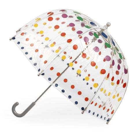 Totes Kids Bubble Umbrella - Primary Dots Dome Umbrella, Bubble Umbrella, Clear Umbrella, Kids Umbrellas, Kids Totes, Kids Bubbles, Best Umbrella, Kids Holiday Gifts, Rain Protection