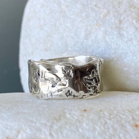 Wide silver band