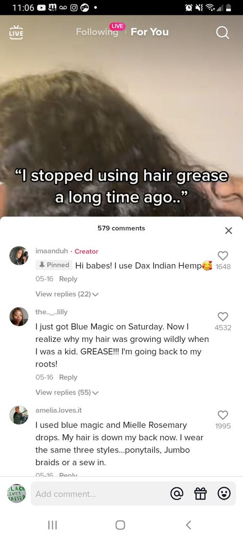 Blue Magic Grease, Blue Magic Hair Grease Growth, Blue Magic Hair Grease, Hair Grease, Grease Hairstyles, Natural Hair Diy, Hi Babe, Beautiful Black Hair, Hair Diy