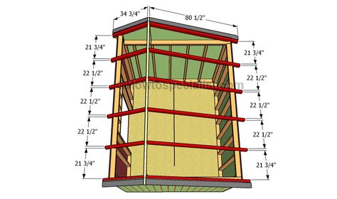 Attaching the rafters Salt Box Roof Design, Roof Truss Design, Drip Edge, Roofing Felt, Shed Doors, Roof Trusses, Salt Box, Shed Roof, Outdoor Sheds