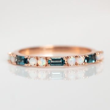 Local Eclectic, Sapphire Wedding Rings, June Birthstone Ring, October Birthstone Rings, Opal Wedding, Opal Band, Half Eternity Wedding Band, Ring Opal, Opal Engagement