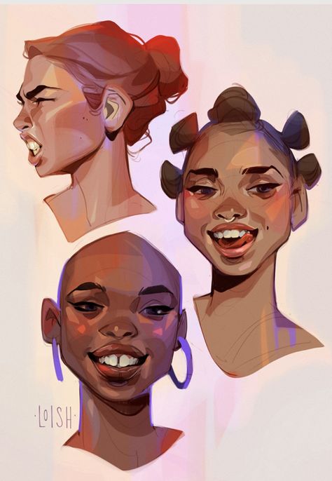 Cute Teeth, Some Girls, Process Art, Anatomy Art, Illustration Character Design, Facial Expressions, Digital Art Tutorial, Cool Art Drawings, Cartoon Art Styles