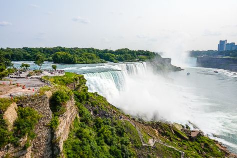 So much mist from the powerful falls. Niagara Falls Vacation, Visiting Niagara Falls, Niagara Falls New York, Niagara Falls Ontario, Niagara Falls Ny, Niagara Falls Canada, Fall Vacations, Autumn In New York, Waterfall Photography