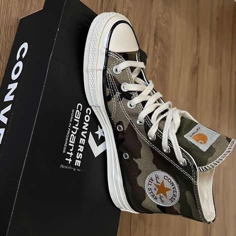 COPY - Converse carhartt collection Carhartt Converse, Converse Carhartt, Carhartt Work In Progress, Chuck 70, Black Laces, Womens Converse, Converse All Star, Converse High Top Sneaker, Converse Chuck Taylor High Top Sneaker