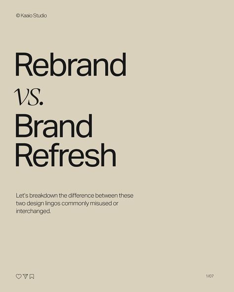 With all the brand refresh updates, I thought it’ll be a good time for some “lingo refresh”, and remind ourselves the difference between a brand refresh and a rebrand. PLUS: a case study to really drive the point home! 🎉 . . . #Brandlogodesign #graphicsdesign #branddesign #brandidentity #packagingdesign #brandingproject #brandinspiration #sustainabledesigner #branddesigner #graphicsdesigner #branding #rebrand#brandrefresh #lifestylebrand #beautybrand #foodbrand Branding And Web Design, How To Rebrand, Brand Case Study, Rebranding Announcement Instagram, Rebranding Post, Rebranding Announcement Design, Uni Quotes, Rebranding Announcement, Rebranding Yourself