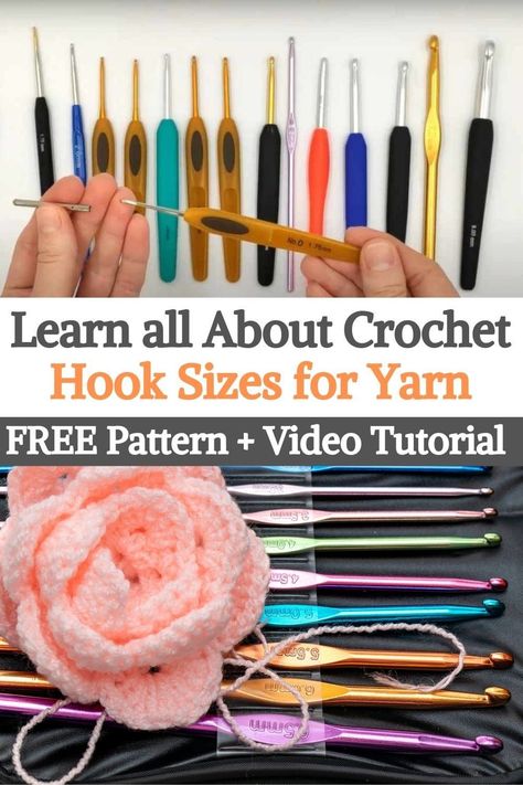 Crochet Size Chart, Crotchet Hook, Crochet Clutch Bags, Crochet Classes, Popular Crochet, Popular Crafts, Crochet Size, Crochet Clutch, Beginner Crochet