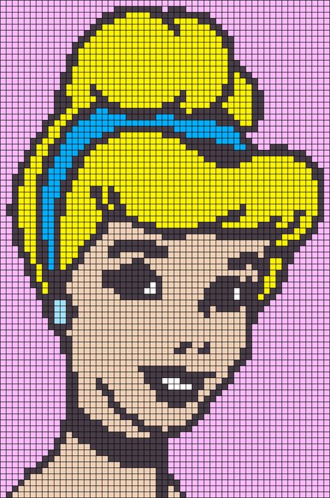 Alpha pattern #39820 | BraceletBook Pixel Art Disney, Disney Pixel Art, Disney Tapestry, Pixel Art Minecraft, Frozen Cross Stitch, Disney Blanket, Disney Cross Stitch Patterns, Easy Pixel Art, Pixel Drawing