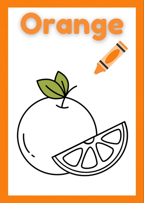 coloring book pages, coloring book and crayons, coloring book for kids, coloring book pages easy, coloring sheets printable easy, coloring book pages Orange Activities For Preschool, Color Orange Activities For Preschool, Color Red Activities For Preschool, Colours Name For Kids, Letter T Activities, Coloring Materials, Nursery School Activities, Preschool Color Activities, Color Worksheets For Preschool