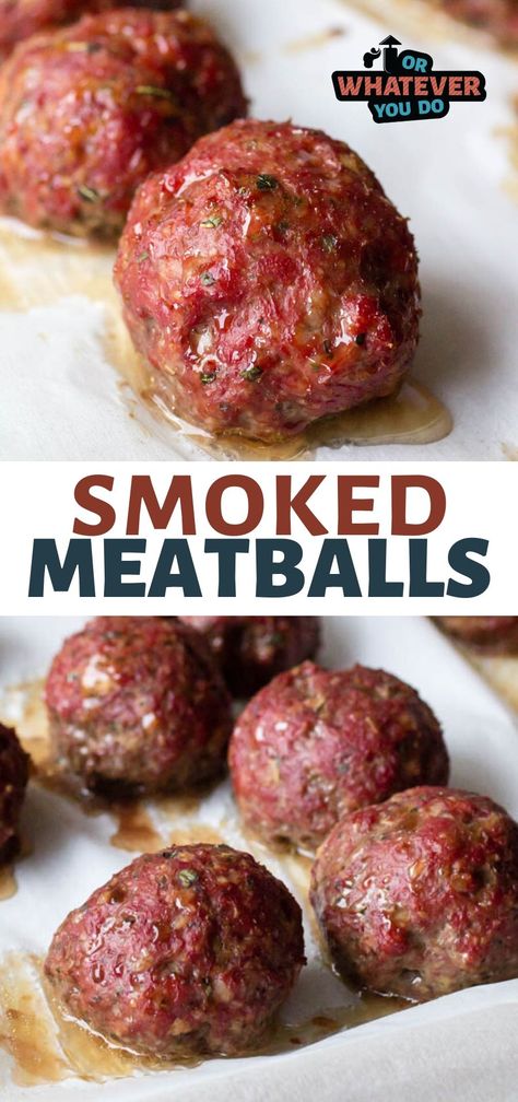 Healthy Treager Smoker Recipes, Smoked Hamburger Recipes, Smoker Meatballs, Smoked Meatballs On Pellet Grill, Traeger Meatballs, Pitboss Pellet Smoker Recipes, Pit Boss Pellet Smoker Recipes, Healthy Smoker Recipes, Smoker Cooking Recipes