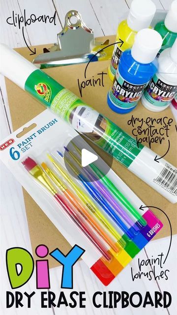 Amy Groesbeck on Instagram: "DIY DRY ERASE CLIPBOARD TUTORIAL! 1️⃣ Cut dry erase contact paper the length of a clipboard 2️⃣ Peel away backside of the contact paper  3️⃣ Place sticky side of contact paper on the backside of the clipboard and smooth out any air bubbles 4️⃣ Trim excess paper using a utility knife 5️⃣ Paint and decorate the front side of the clipboard I found all of the supplies at @HEB AND there’s a coupon for that! They’re offering Texas educators 15% off, so you can use your school email to sign up at heb.com/teachers or tap the link in my profile to snag your coupon! #diyclassroom #hebteacher #sponsored" Clipboard Vinyl Ideas, Diy Painted Clipboard, Decorating Clipboards Diy, Diy Clipboard Decoration, Teacher Clipboard Diy, Clipboards Decorating Ideas, Amy Groesbeck, Organize Homeschool Supplies, Diy Homeschool