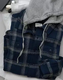 Men's Button-Up Shirts & Flannels | American Eagle Camp Shirts, Flannel Hoodie, Hooded Flannel, Button Ups, Tropical Shirts, Mens Flannel Shirt, Cozy Flannel, Mens Button Up, Mens Outfitters