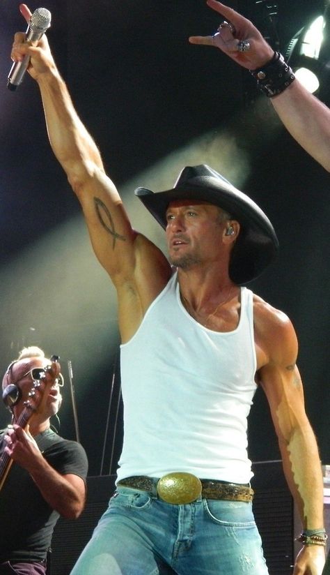 Country Music Stars, Tim Mcgraw, Tattoo Images, On Stage, Country Music, Cowboy, Tattoos, Stars, For Sale