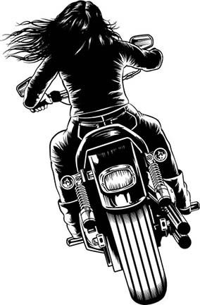 Bright Colors Art, Female Motorcycle Riders, Motorcycle Artwork, Motorcycle Tattoos, Motorcycle Drawing, Harley Davidson Art, Biker Photoshoot, Bike Girl, Awesome Tattoo