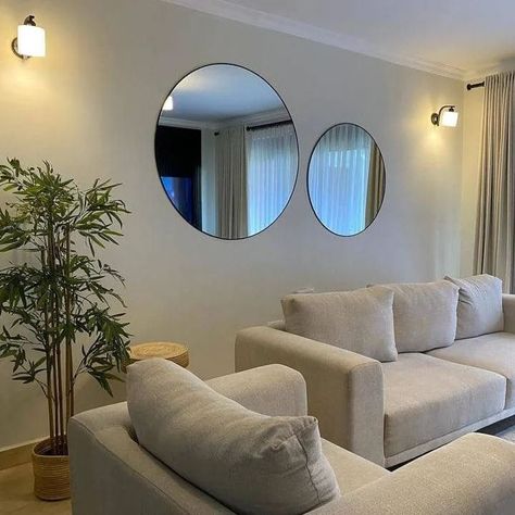 Circular / Round Mirrors. Perfect for your living space, bathroom, bedroom and business places. Order now with @mirror_now1 Round Mirror Bedroom, Space Bathroom, Mirror Bedroom, Business Place, Mirror Design Wall, Mirror Design, Bedroom Mirror, Round Mirror, Design Wall