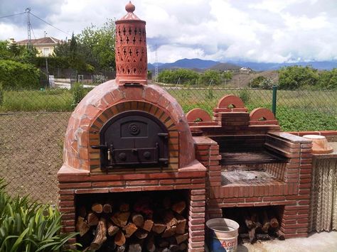 Pizza Oven Fireplace, Brick Grill, Outdoor Fireplace Pizza Oven, Pizza Oven Outdoor Diy, Brick Oven Outdoor, Pizza Oven Outdoor Kitchen, Brick Bbq, Diy Pizza Oven, Outdoor Grill Station