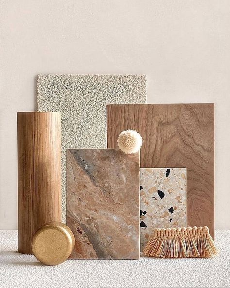 BUILDHER COLLECTIVE 🔨 on Instagram: “Gah! Warm delicious tones of blush with timber and texture. Yes please. ​ ​RG @tommarkhenry_” Instagram Mood Board, Mark Henry, Materials Board Interior Design, Materials Board, Mood Board Interior, Mood Vibes, Material Board, Material Palette, Interior Design Mood Board