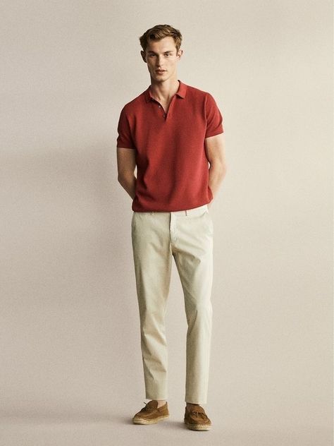 Outfits| summer | casual | business | old money | fashion | style | elegant Old Money Fashion Style, Tan Pants Outfit, Massimo Dutti Men, Polo Outfit Men, Outfits Summer Casual, Polo Shirt Outfits, Mens Smart Casual Outfits, Mens Business Casual Outfits, Old Money Fashion