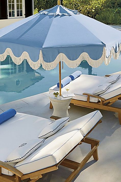 Patio Umbrellas - Love what you found? Click and visit to find more. Make It IMMEDIATELY! Blue Feeling, Best Patio Umbrella, Permission Slip, Poolside Lounge, Pool Umbrellas, Cottage Lake, Cantilever Umbrella, Porch Design, Seasons Of Life