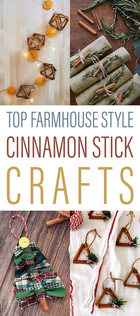 Diy Christmas Ornaments Cinnamon Sticks, Diy Christmas Decorations Cinnamon Sticks, Cinnamon Stick Star Ornament, Cute Easy Ornaments To Make, Diy Cinnamon Stick Christmas Ornaments, Cinnamon Crafts Christmas, Cinnamon Stick Trees, Cinnamon Stick Gnome, Ornaments With Cinnamon Sticks