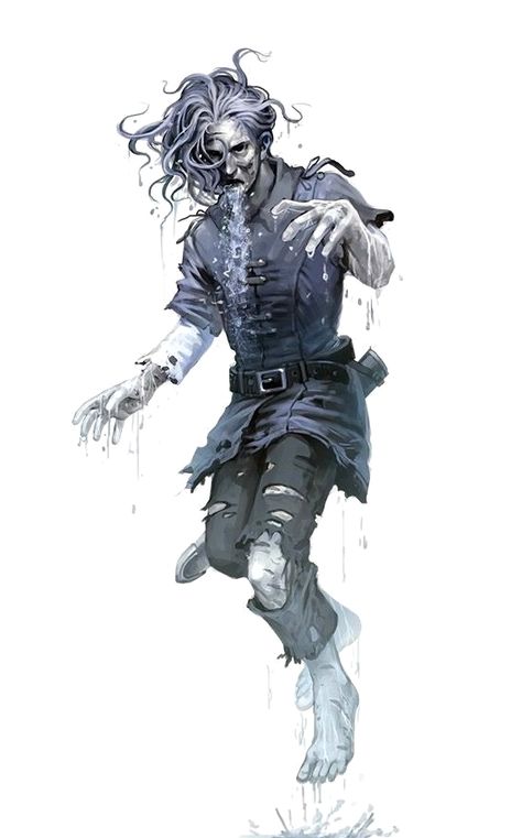 Male Human Drowned Ghost - Pathfinder PFRPG DND D&D 3.5 5E 5th ed d20 fantasy Pathfinder Monsters, Oc Redesign, D D Monsters, Dnd Monsters, Dnd Art, Dungeons And Dragons Homebrew, Fantasy Monster, Character Wallpaper, Arte Fantasy