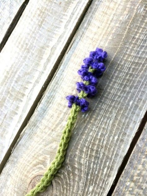 Free Crochet Flower Pattern Day 1 - Lavender | Crochet Arcade Crochet Bookmarks Free Patterns, Easy Crochet Bookmarks, Lavender Crochet, Crochet Flower Pattern, Crochet Puff Flower, Crochet Bookmark Pattern, Crochet Flowers Easy, Crochet Flowers Free Pattern, Crochet Plant