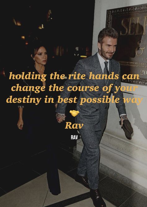 Couple goals relationship quotes #quoteoftheday #victoriabeckham #davidbeckham #coupletattoos #hands Power Couple Quotes, Perfect Life Quotes, Classy Engagement Photos, Couple Quotes Funny, Luxury Couple, B Love, Classy Quotes, Couples Quotes Love, Goals Relationship